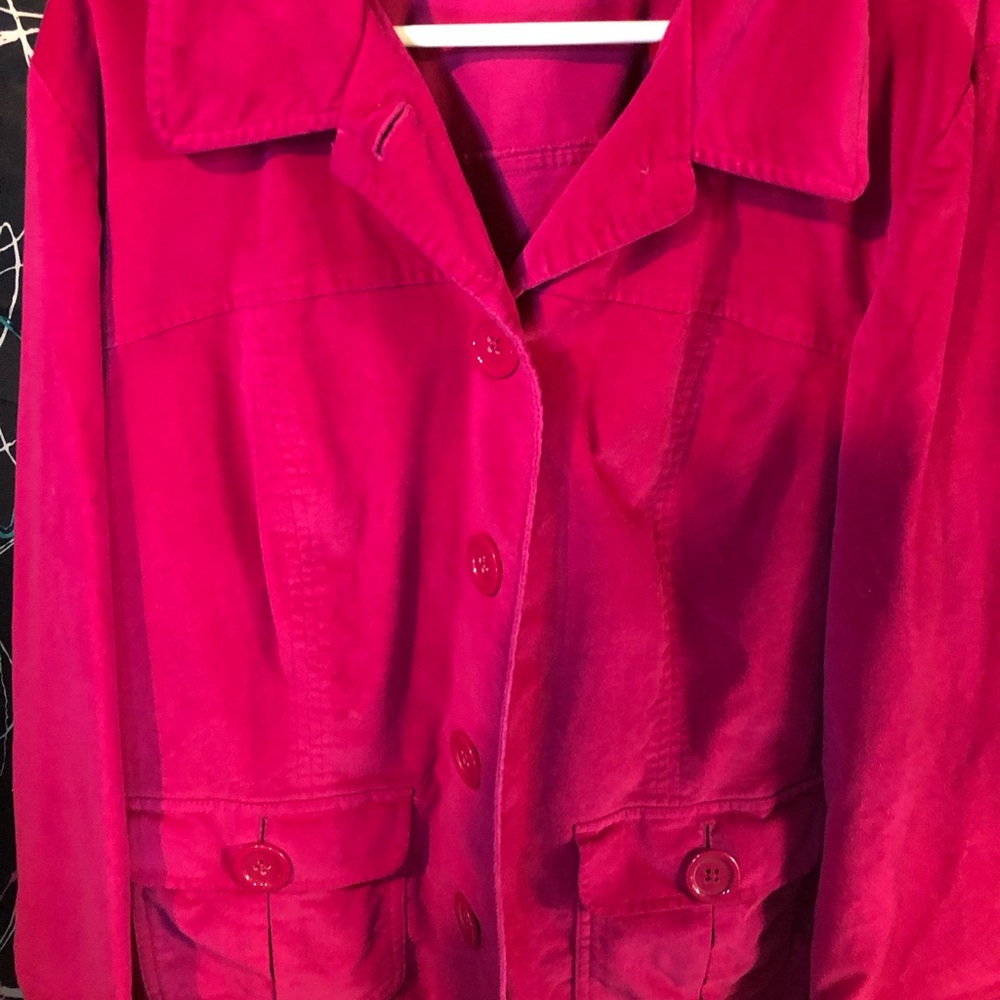 Talbots pink plus size blazer